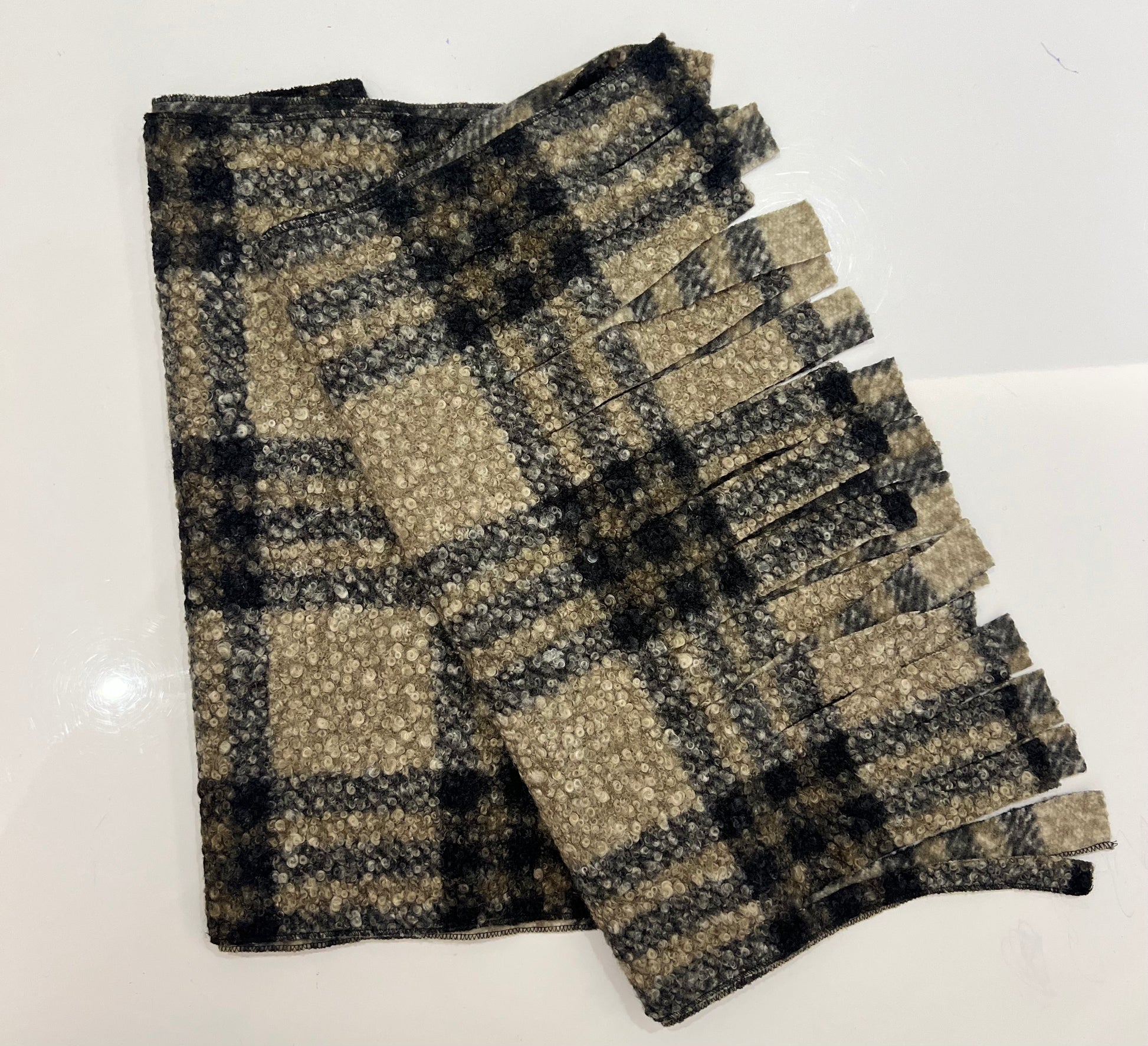 Plaid Bouclé Scarf