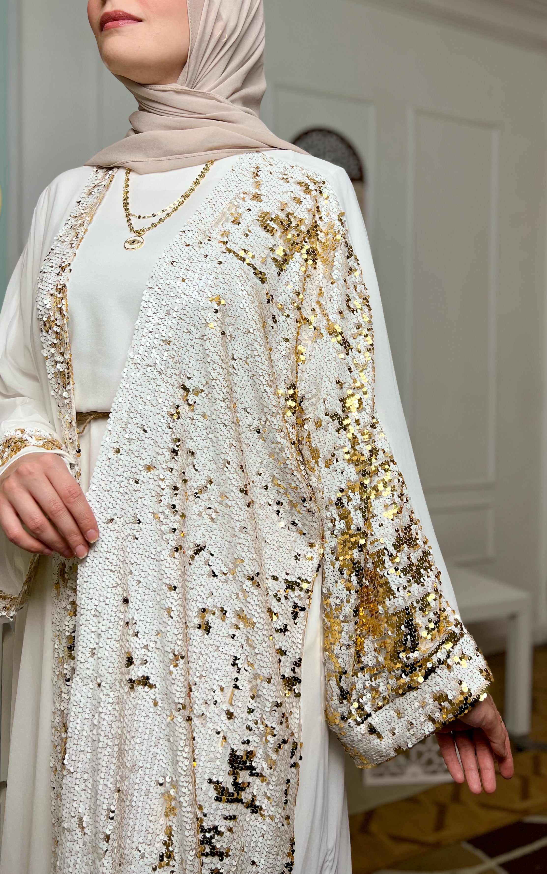 Golden Offwhite Kaftan