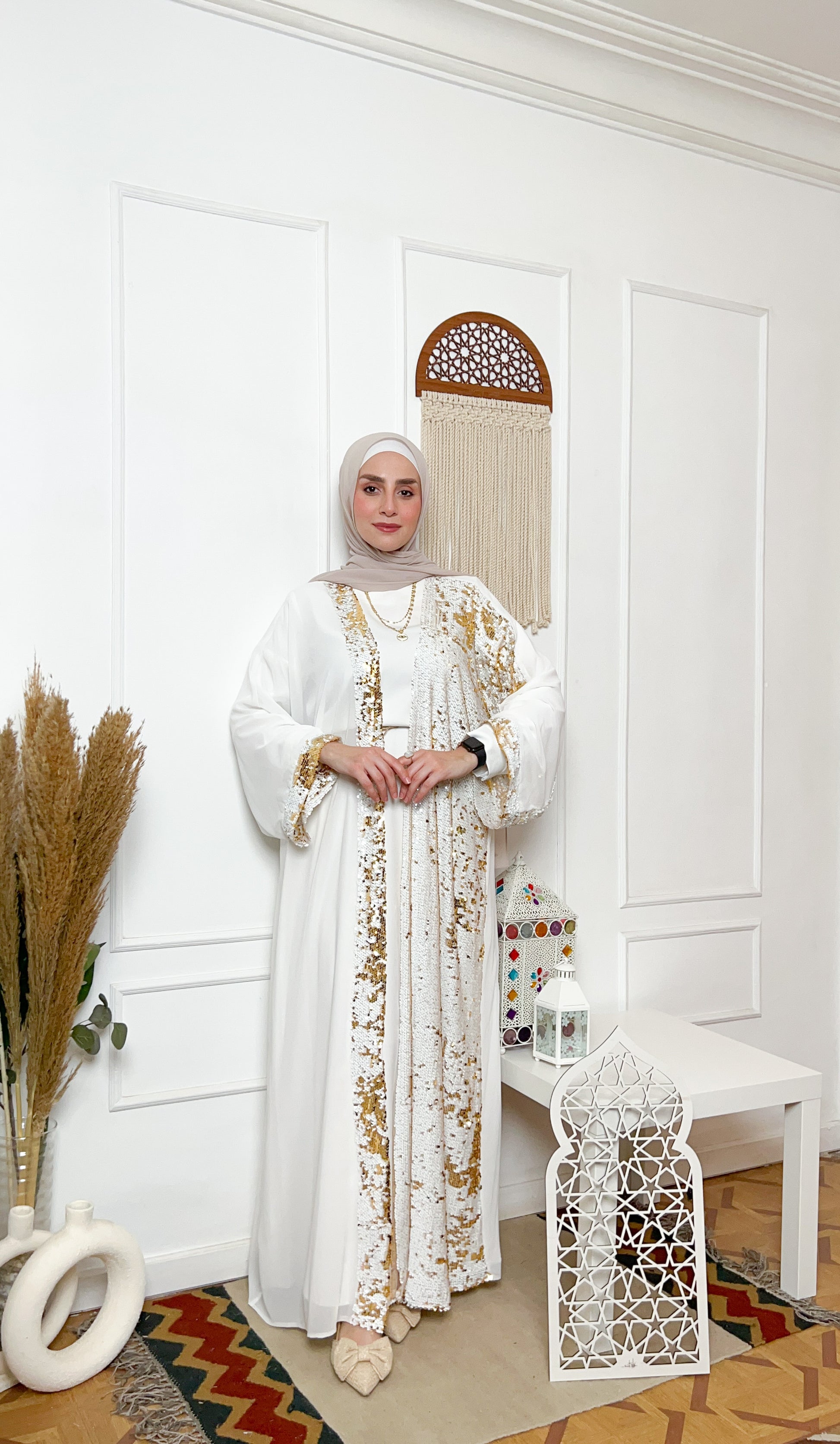 Golden Offwhite Kaftan