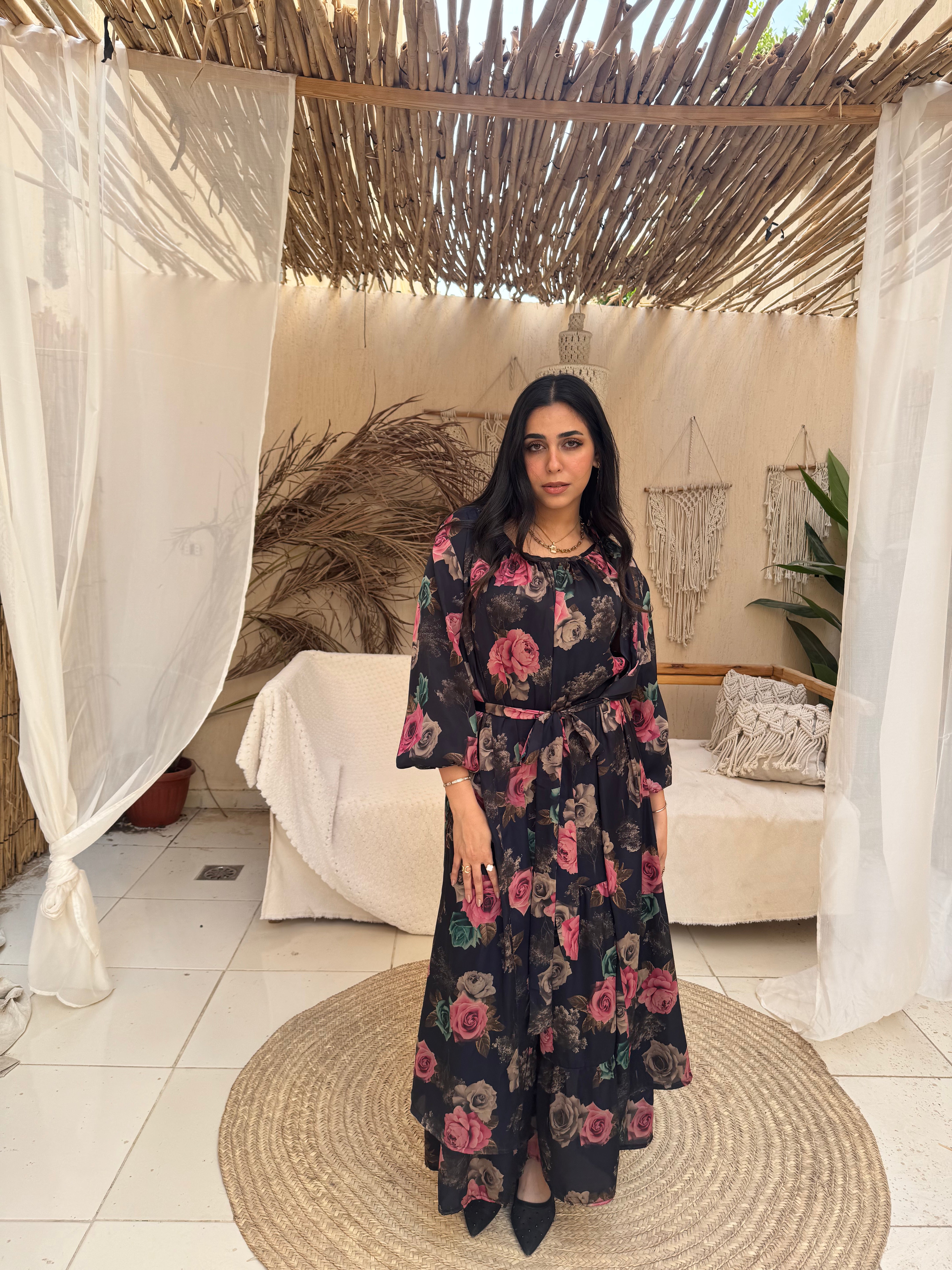 Dress Set - Flowry Black