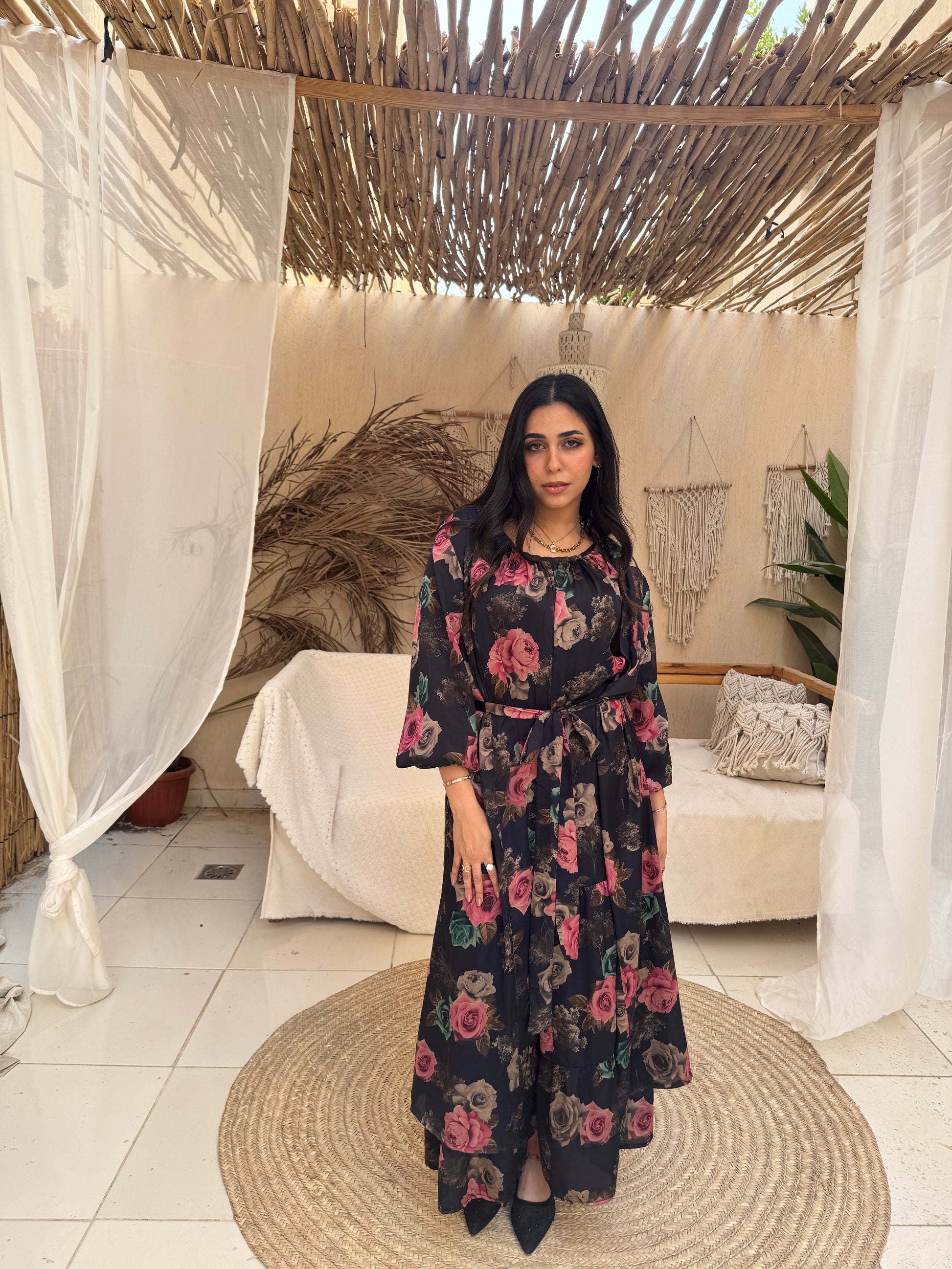 Dress Set - Flowry Black