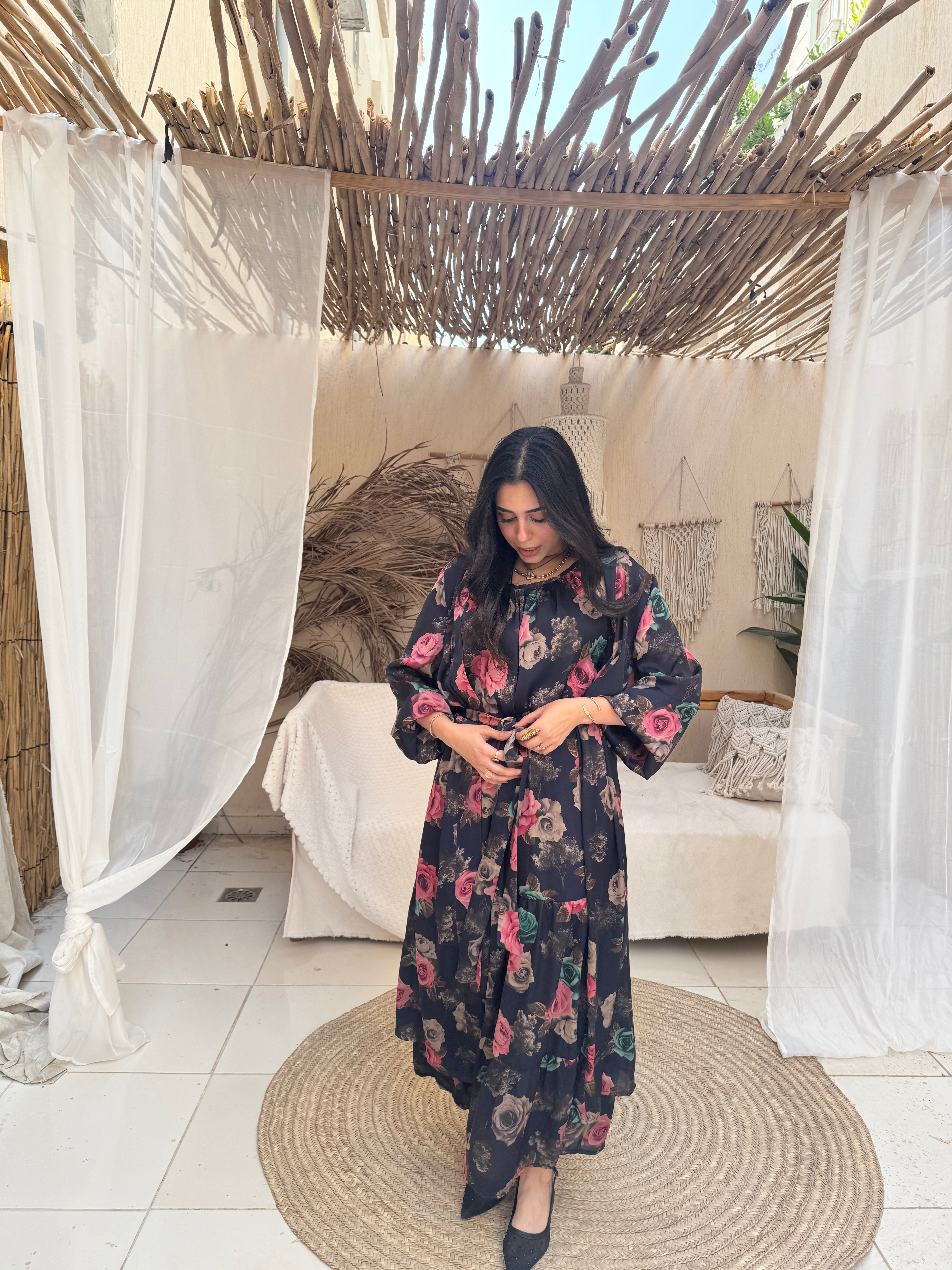 Dress Set - Flowry Black